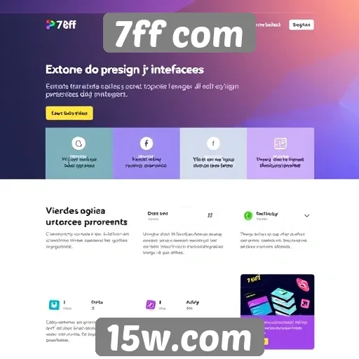 Análise da interface do usuário no site 7ff com